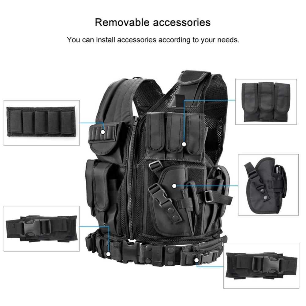 Adjustable Molle Tactical Vest - Hunting Outdoor Game recension och pris
