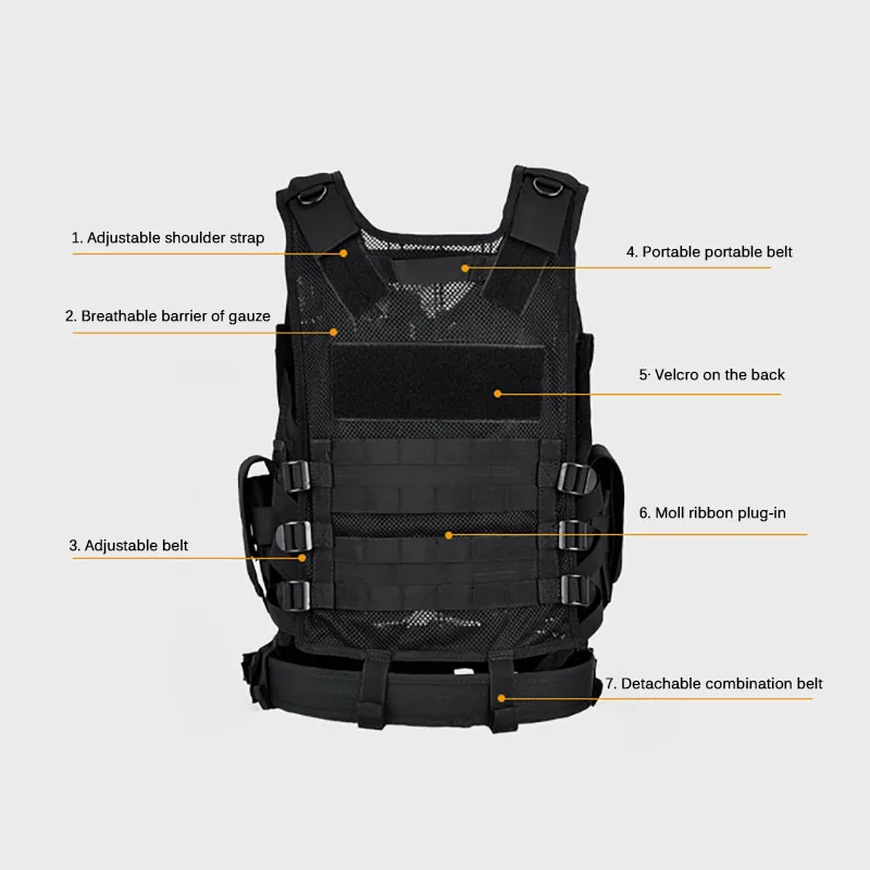 Adjustable Molle Tactical Vest - Hunting Outdoor Game recension och pris